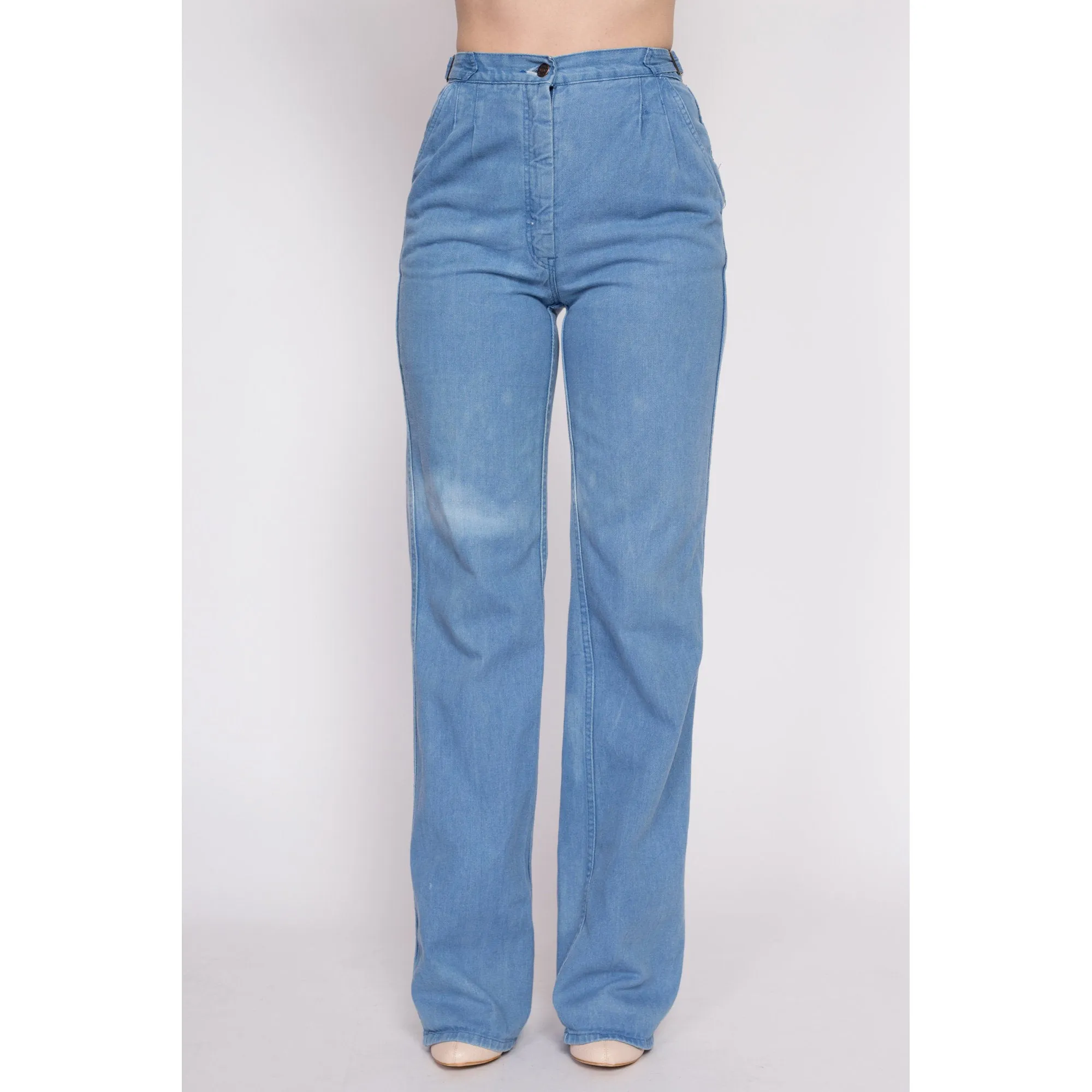 70s 80s Faded Bootcut Jeans - Small