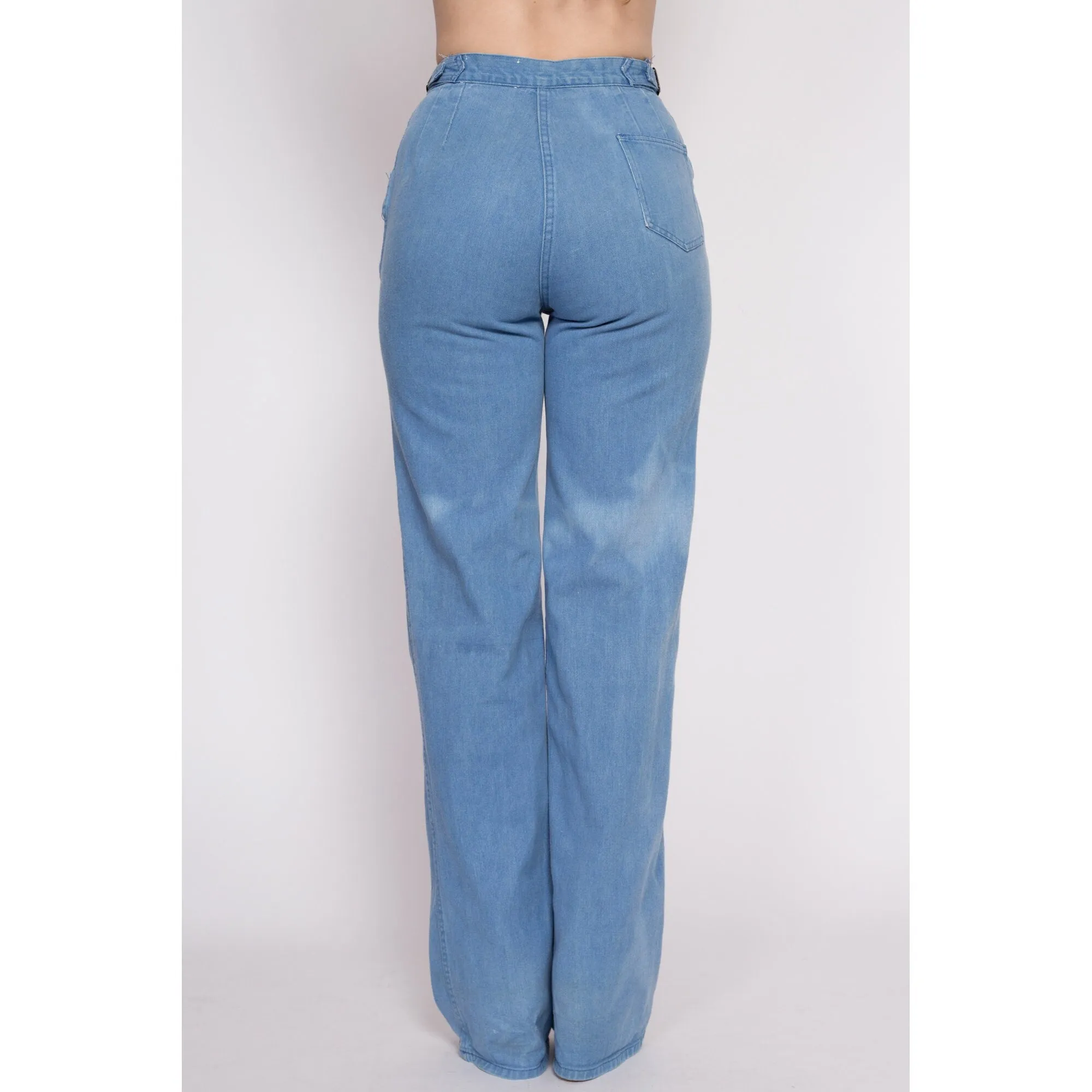 70s 80s Faded Bootcut Jeans - Small