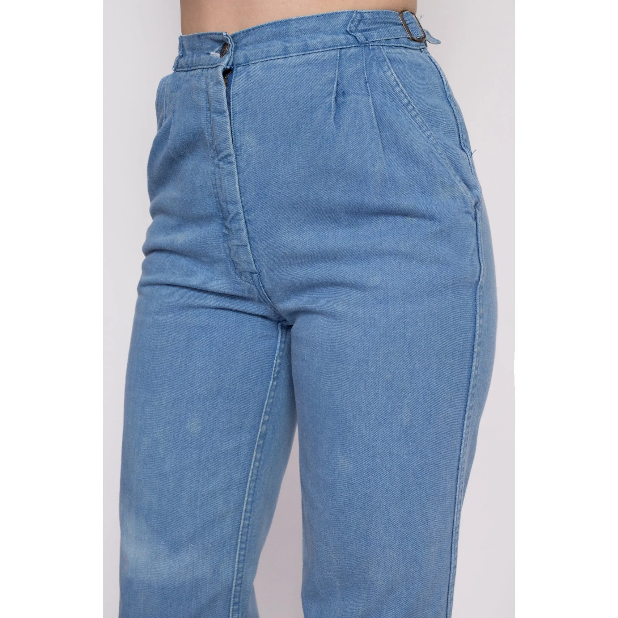 70s 80s Faded Bootcut Jeans - Small