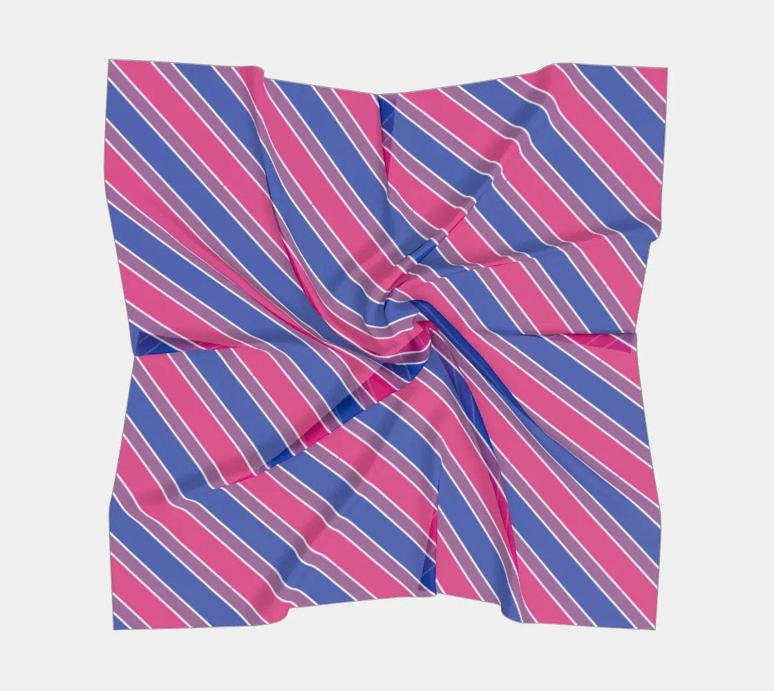 Bisexual Candycane Striped  Square Scarf