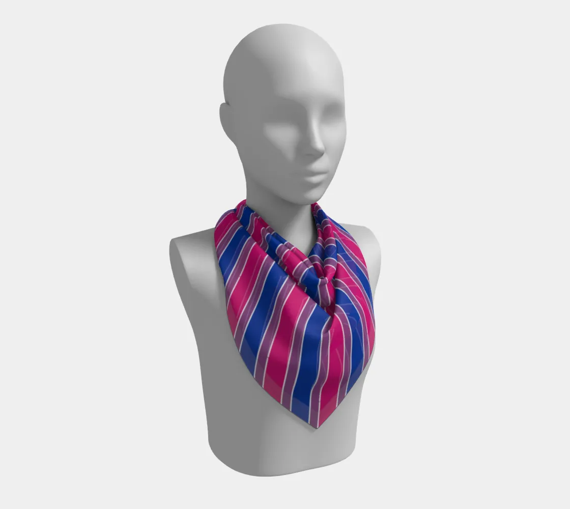 Bisexual Candycane Striped  Square Scarf