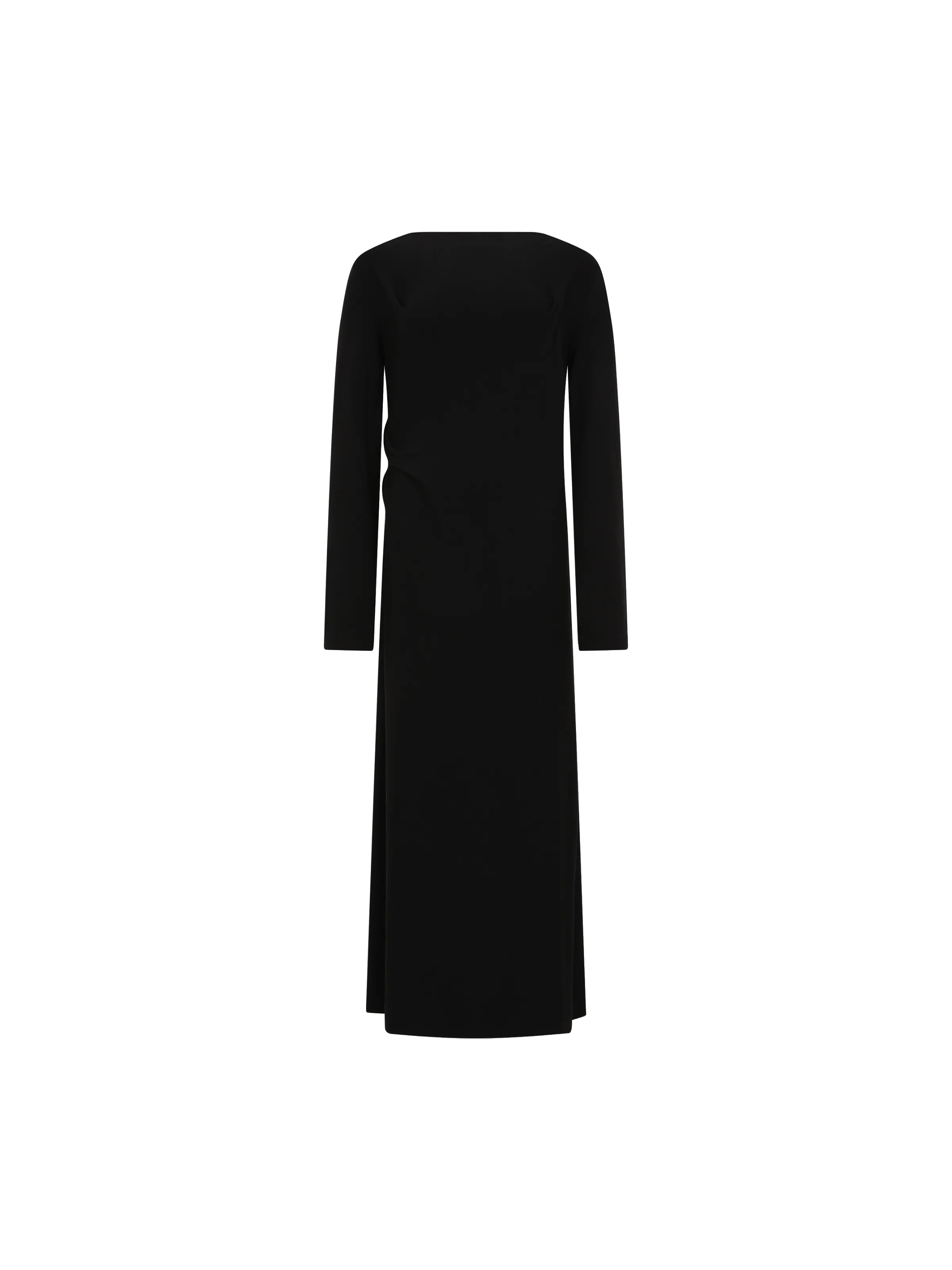 Black Knit Silhouette Long Dress