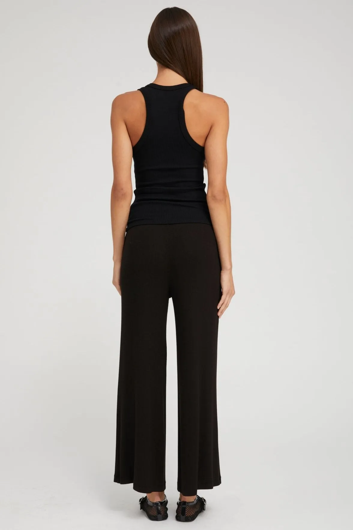 Black Rib Culotte