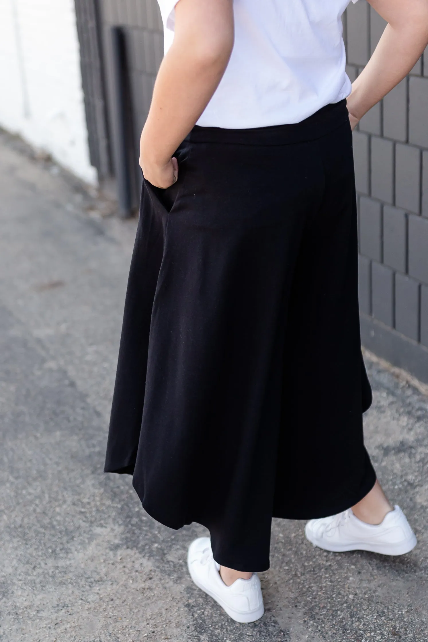 Black Wide Leg Gauchos - FINAL SALE