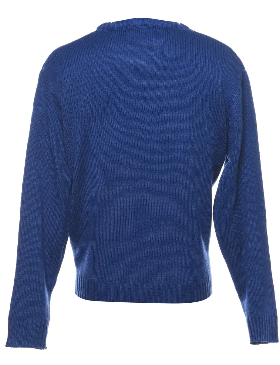 Blue Christmas Jumper - XL