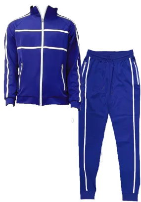 Blue Jordan Tape Track Jacket Jogger Set