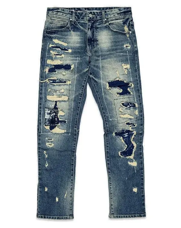 Boro Repair Straight Denim