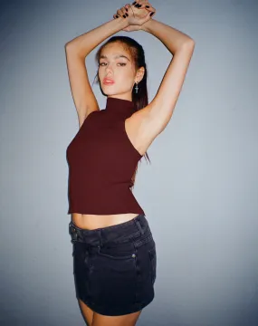 Capricia Crop Top in Marron