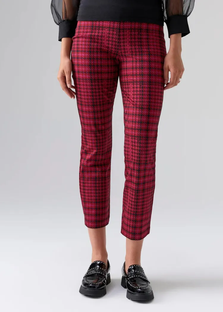 Carnaby Kick Crop Pant - Pink Glen Plaid ***FINAL SALE***