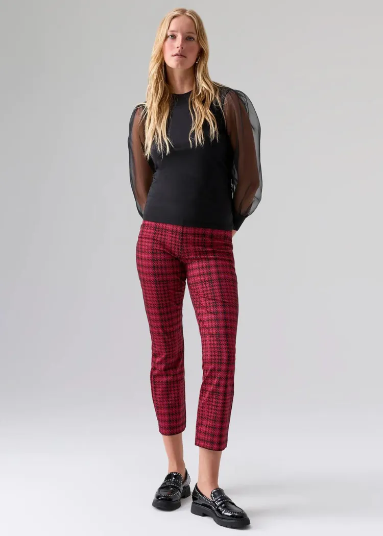 Carnaby Kick Crop Pant - Pink Glen Plaid ***FINAL SALE***