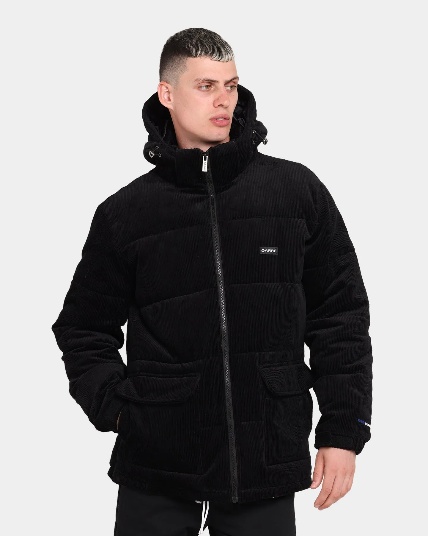 Carré College Cord Puffer Jacket Black