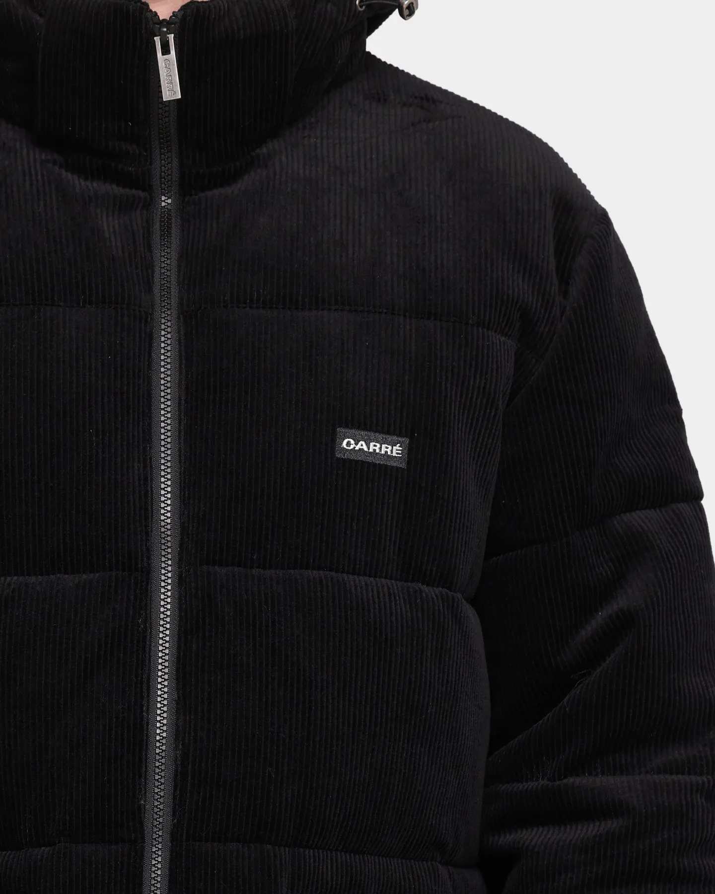 Carré College Cord Puffer Jacket Black