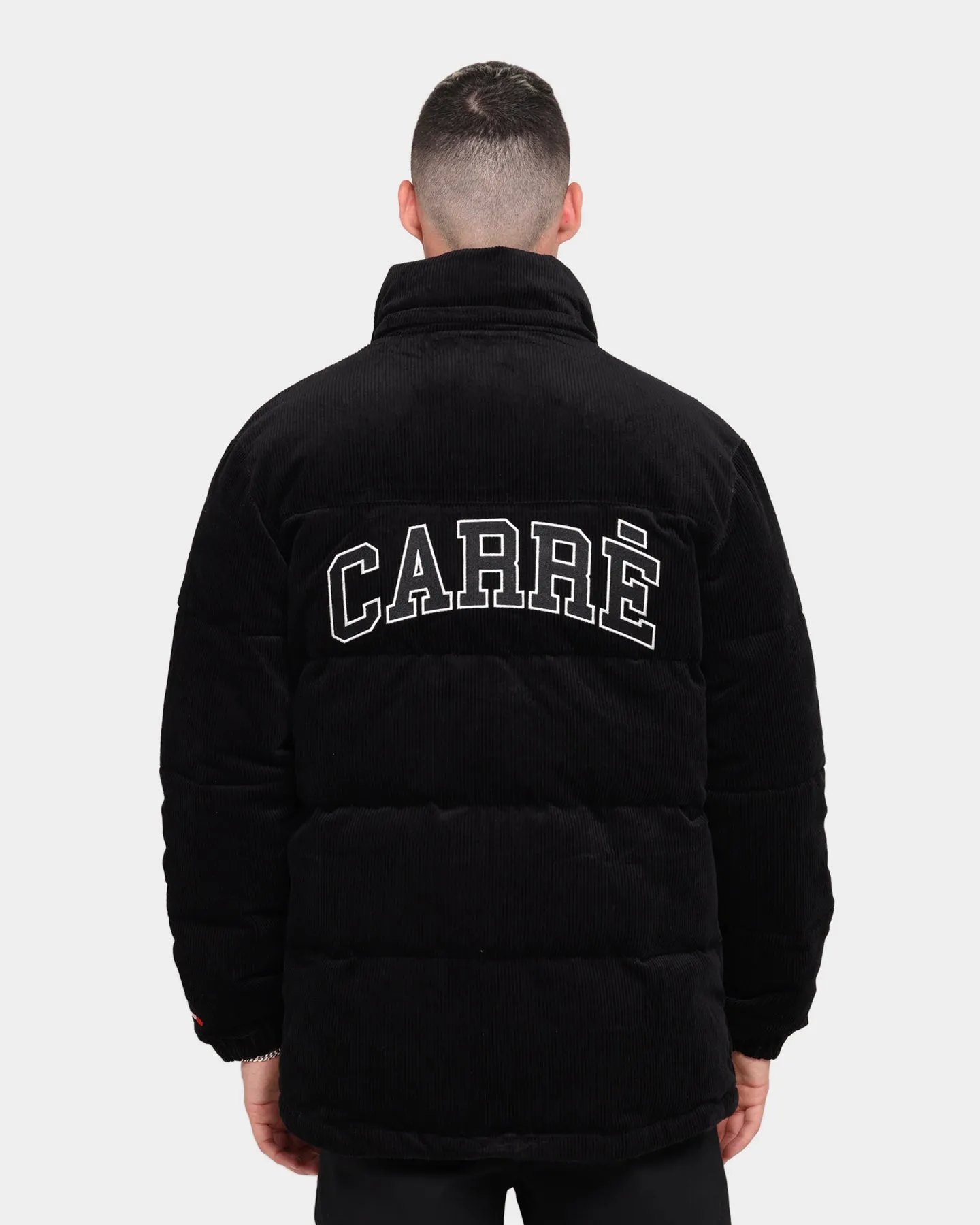 Carré College Cord Puffer Jacket Black