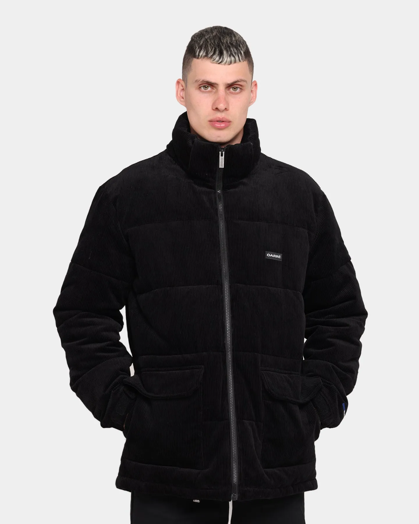 Carré College Cord Puffer Jacket Black