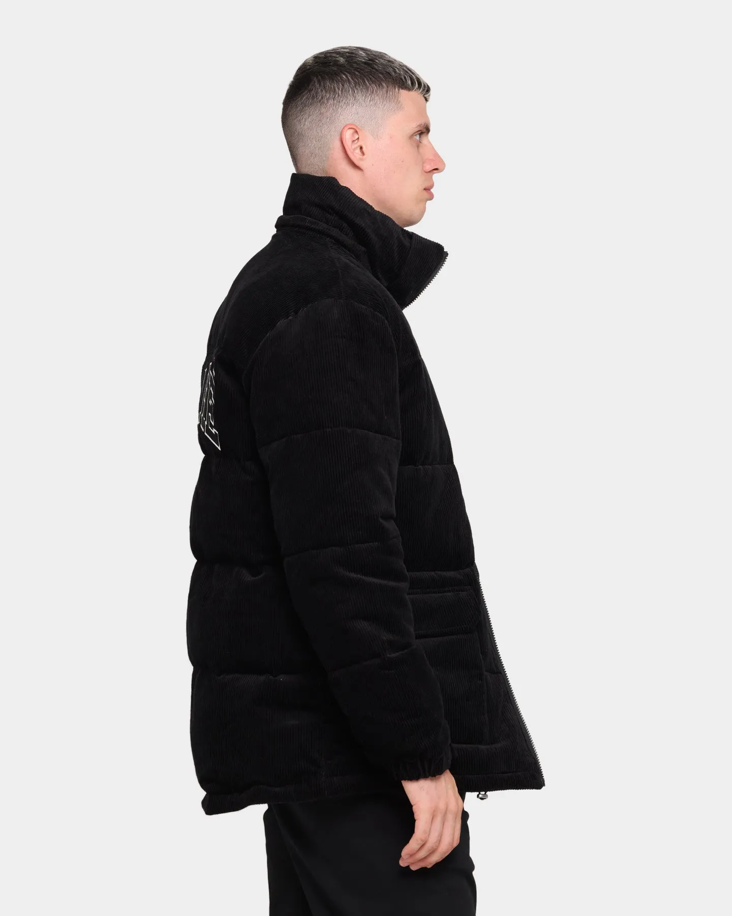 Carré College Cord Puffer Jacket Black