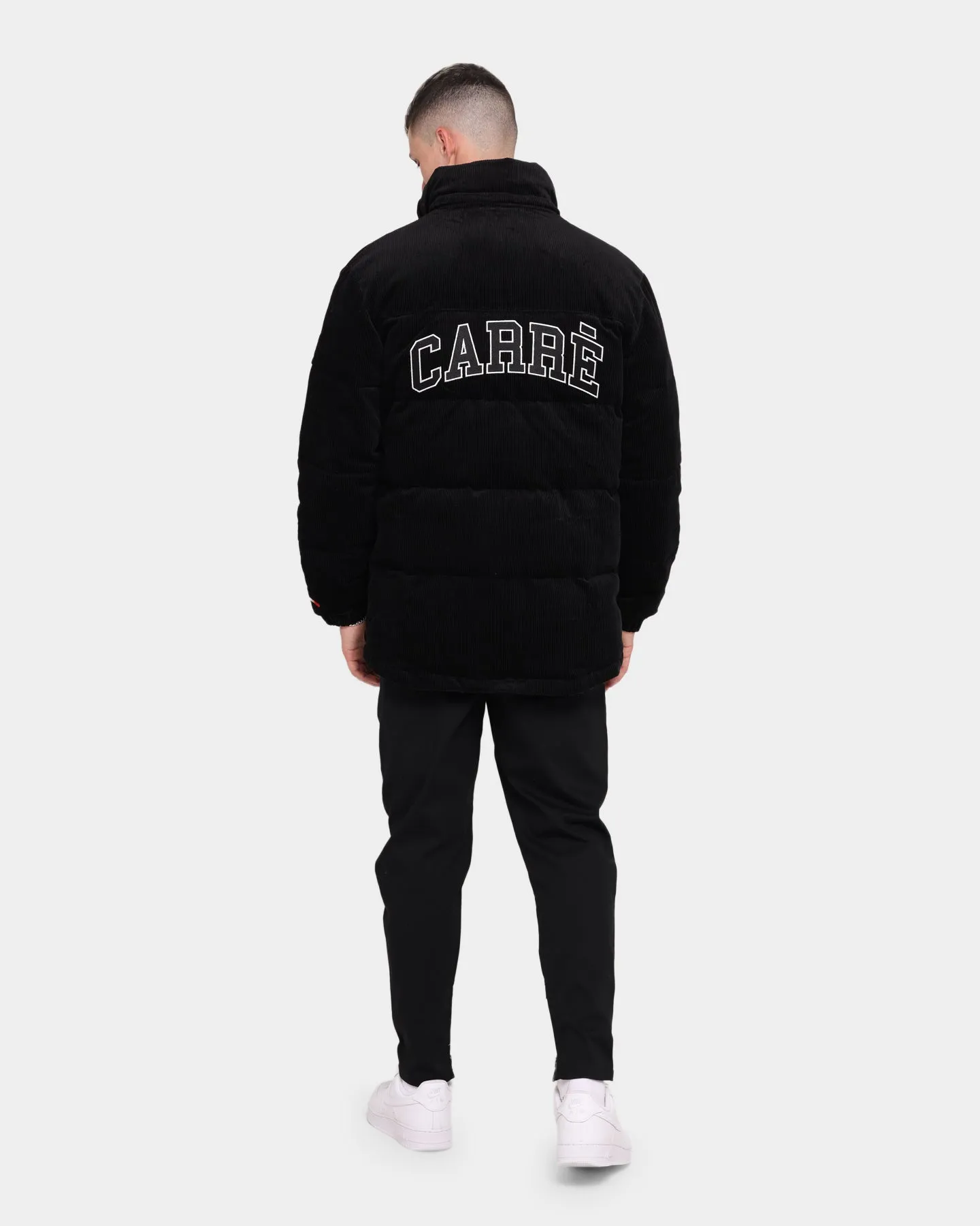 Carré College Cord Puffer Jacket Black