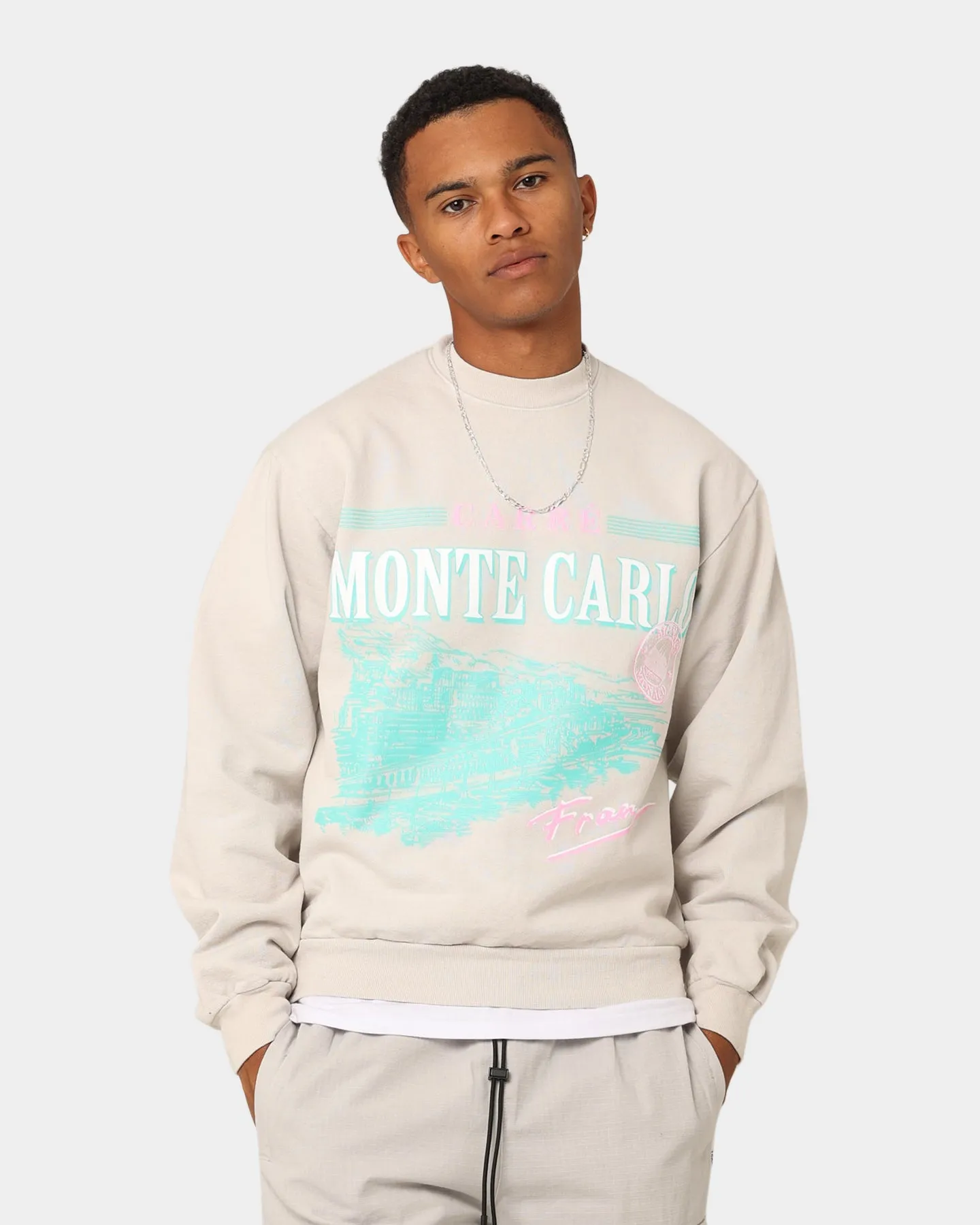 Carré Monte Carlo USA Crewneck Cement