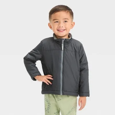 Cat & Jack Toddler Kids Zip-Up Winter Puffer Windbreaker 3-In-1 Jacket