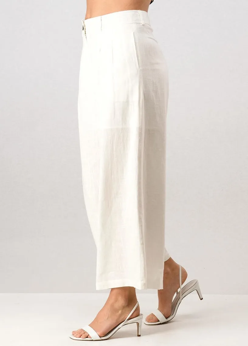 Clio Off White Ankle Pants