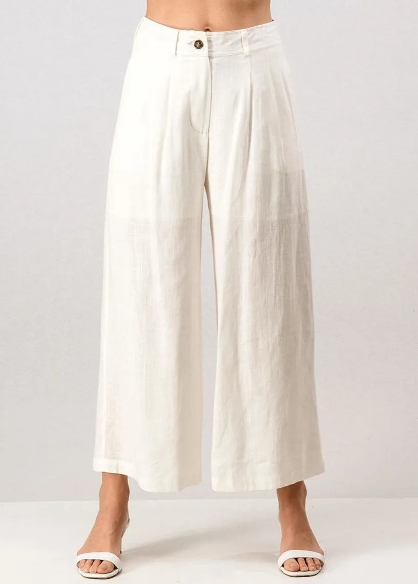 Clio Off White Ankle Pants