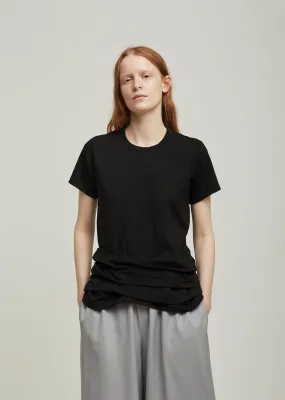 Cotton Jersey Ruffle Hem Tee