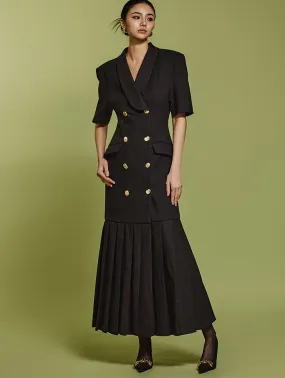 D9512 Shawl Collar Dress