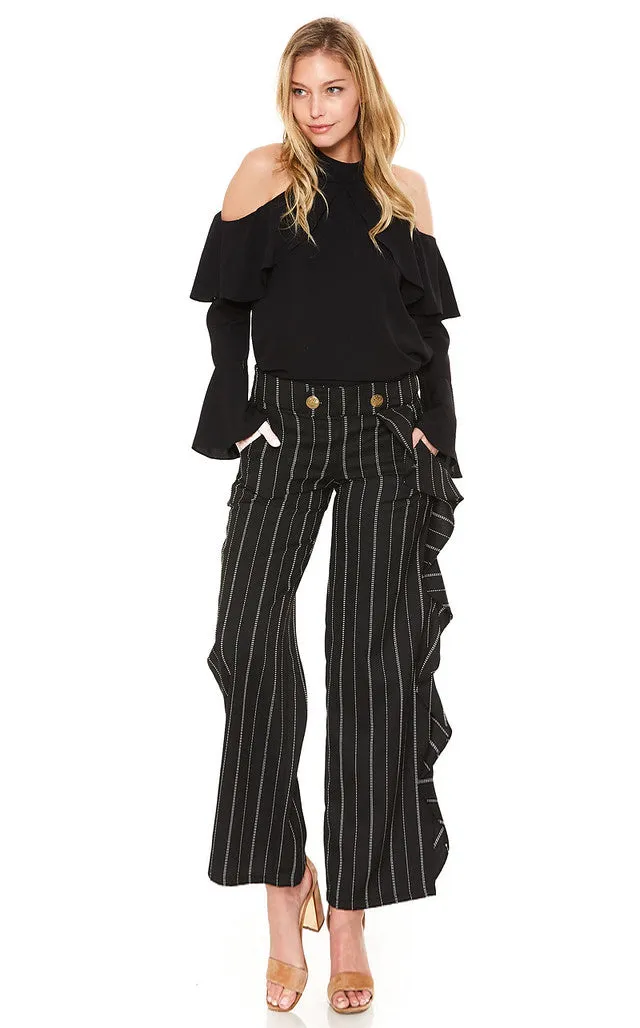 DANDY RUFFLE PANTS (Black)-VP2017