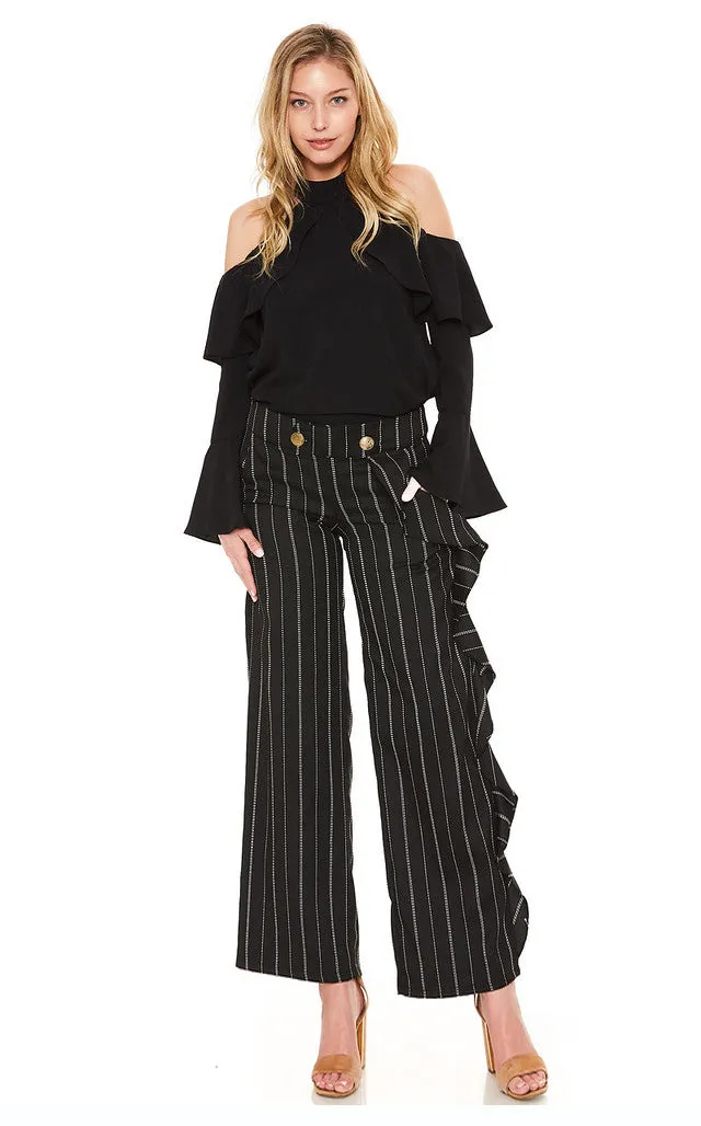 DANDY RUFFLE PANTS (Black)-VP2017