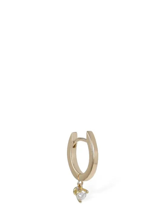 Delfina Delettrez   18kt Diamond huggie mono earring 