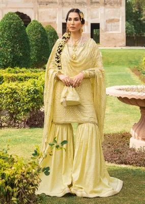 Designer Salwar Kameez in Lime Yellow Color #PF160