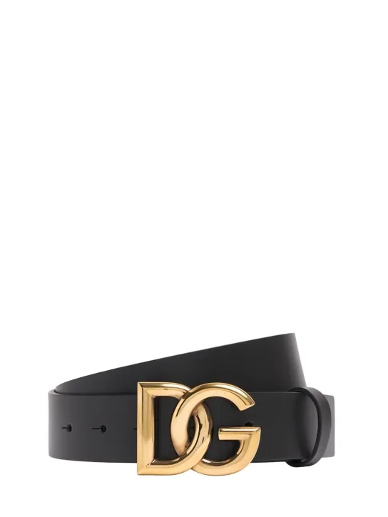 Dolce&amp;Gabbana   3.5cm Logo leather belt 