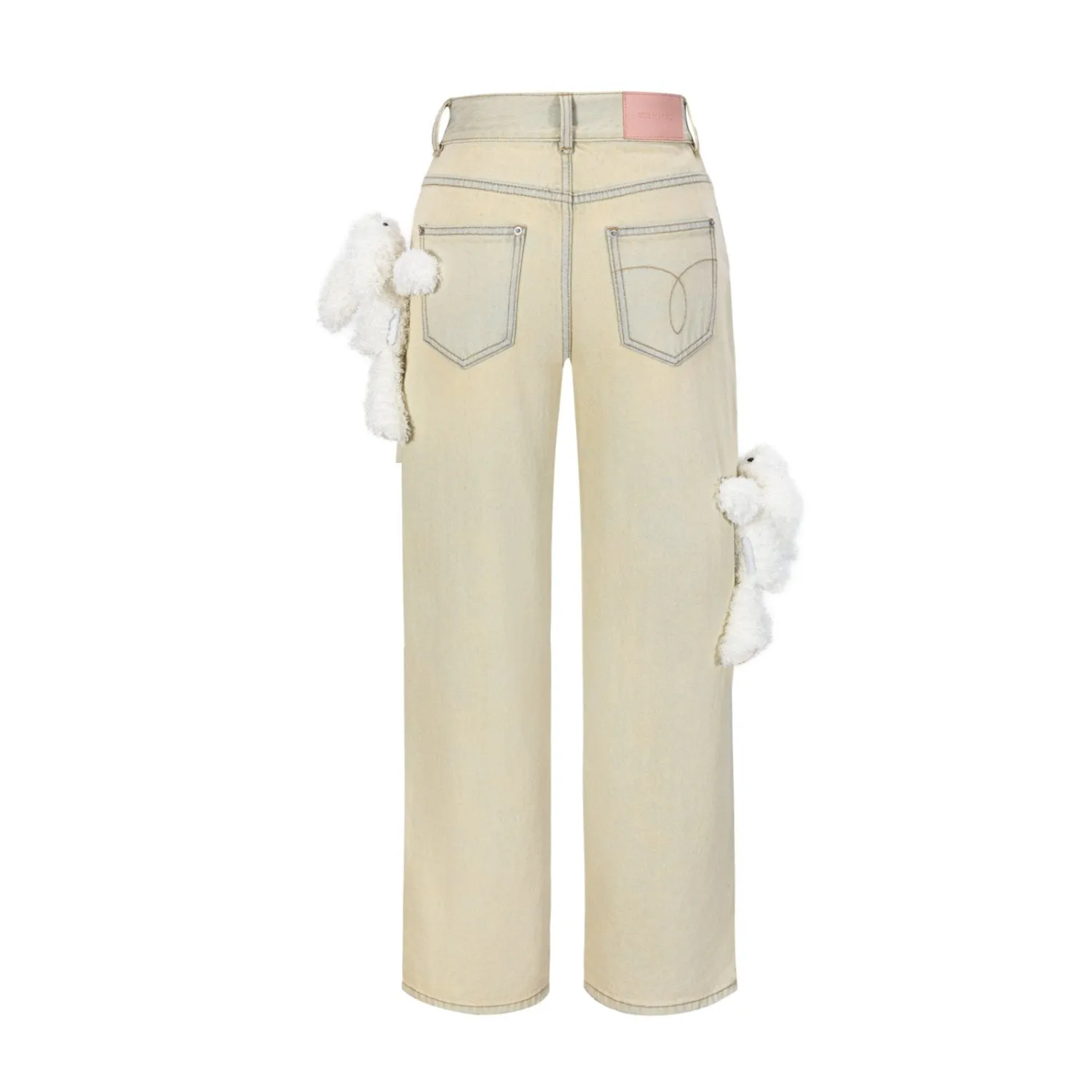 Doozoo Vintage Jeans In Beige