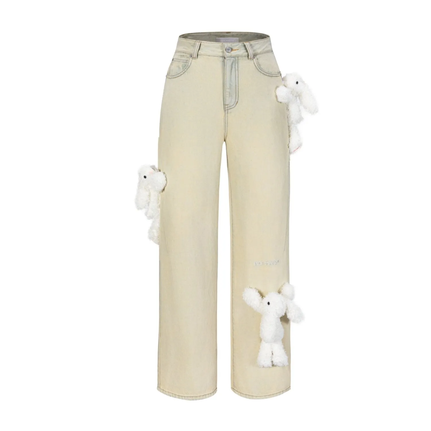 Doozoo Vintage Jeans In Beige