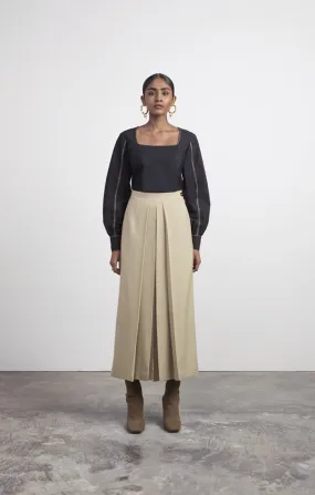 Double Box-pleated Tailored Culottes