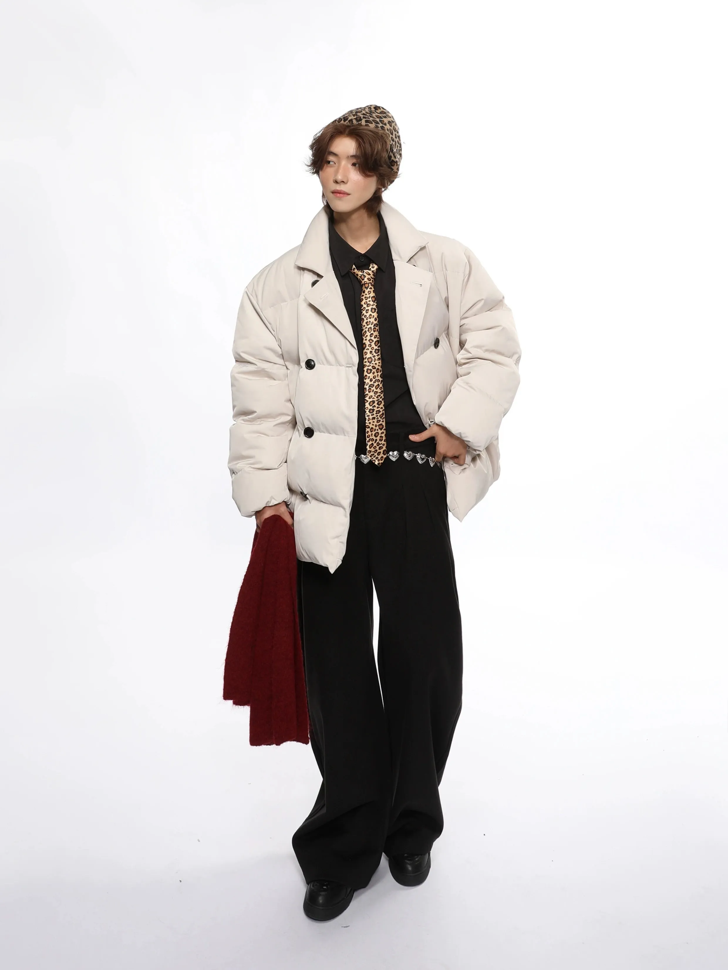 Double Breasted Oversized Quilted Puffer Jacket