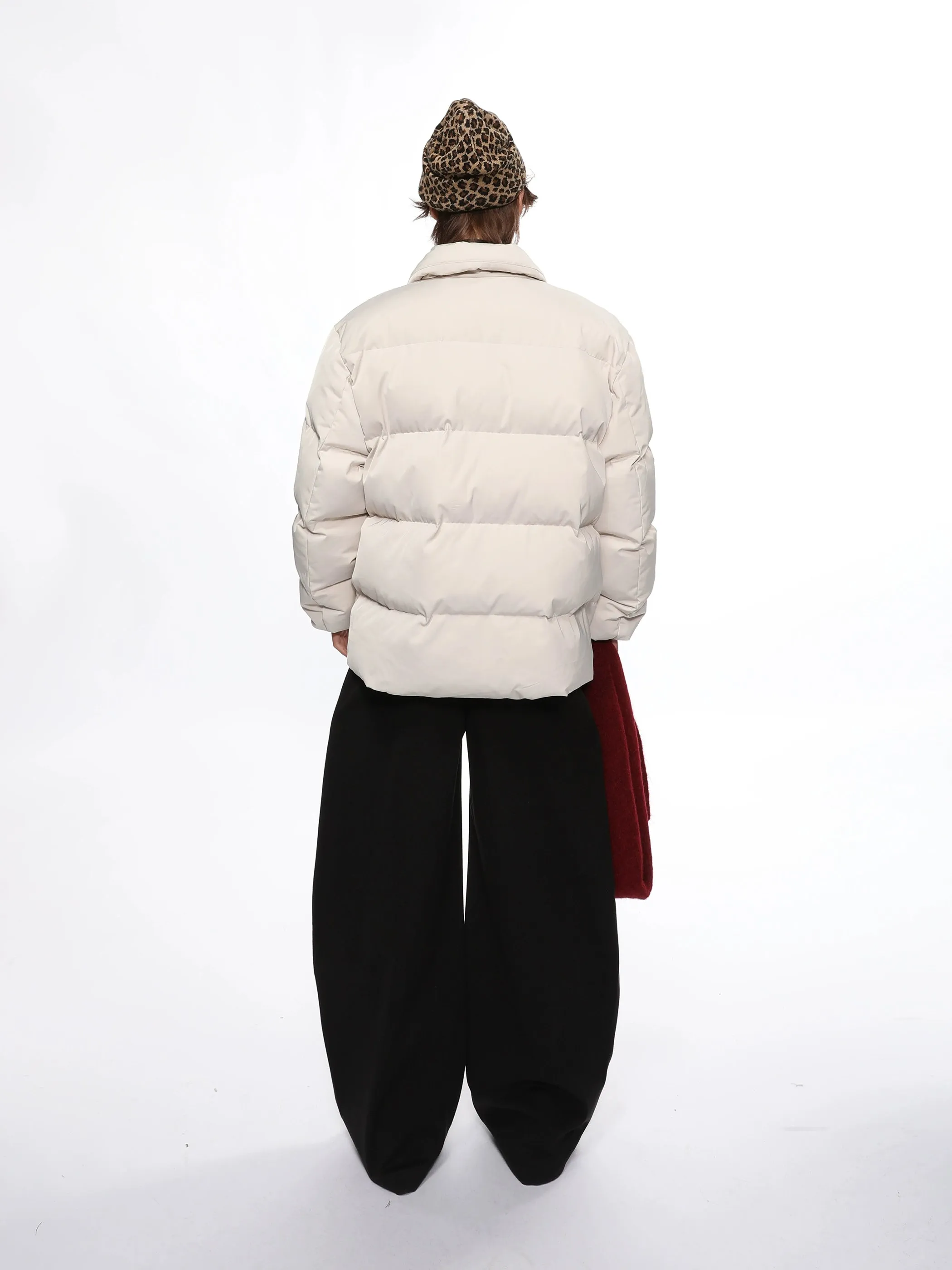 Double Breasted Oversized Quilted Puffer Jacket