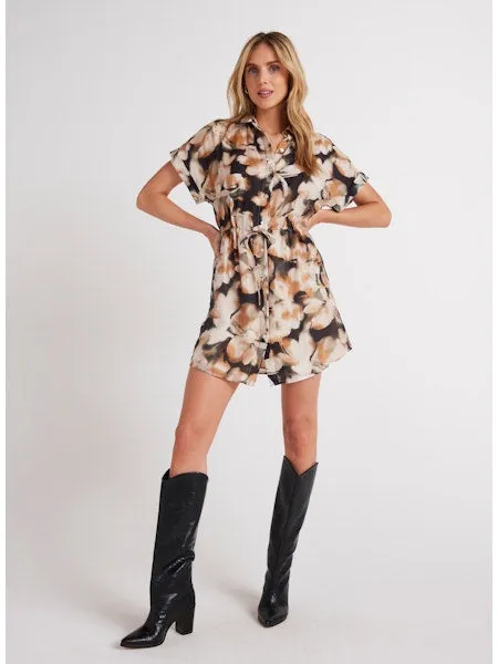 DROP SHOULDER SHIRT DRESS