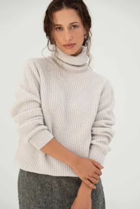 Edith White Recycled Jumper