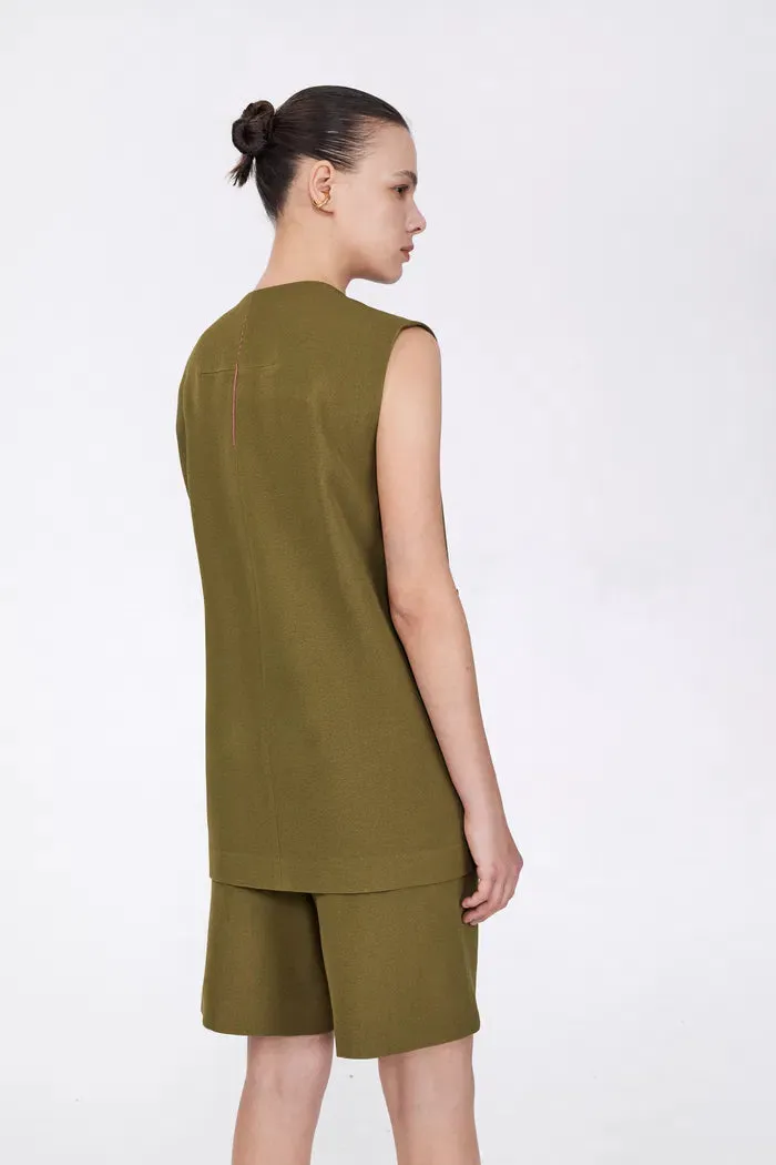 Elise Asymmetric Button Vest