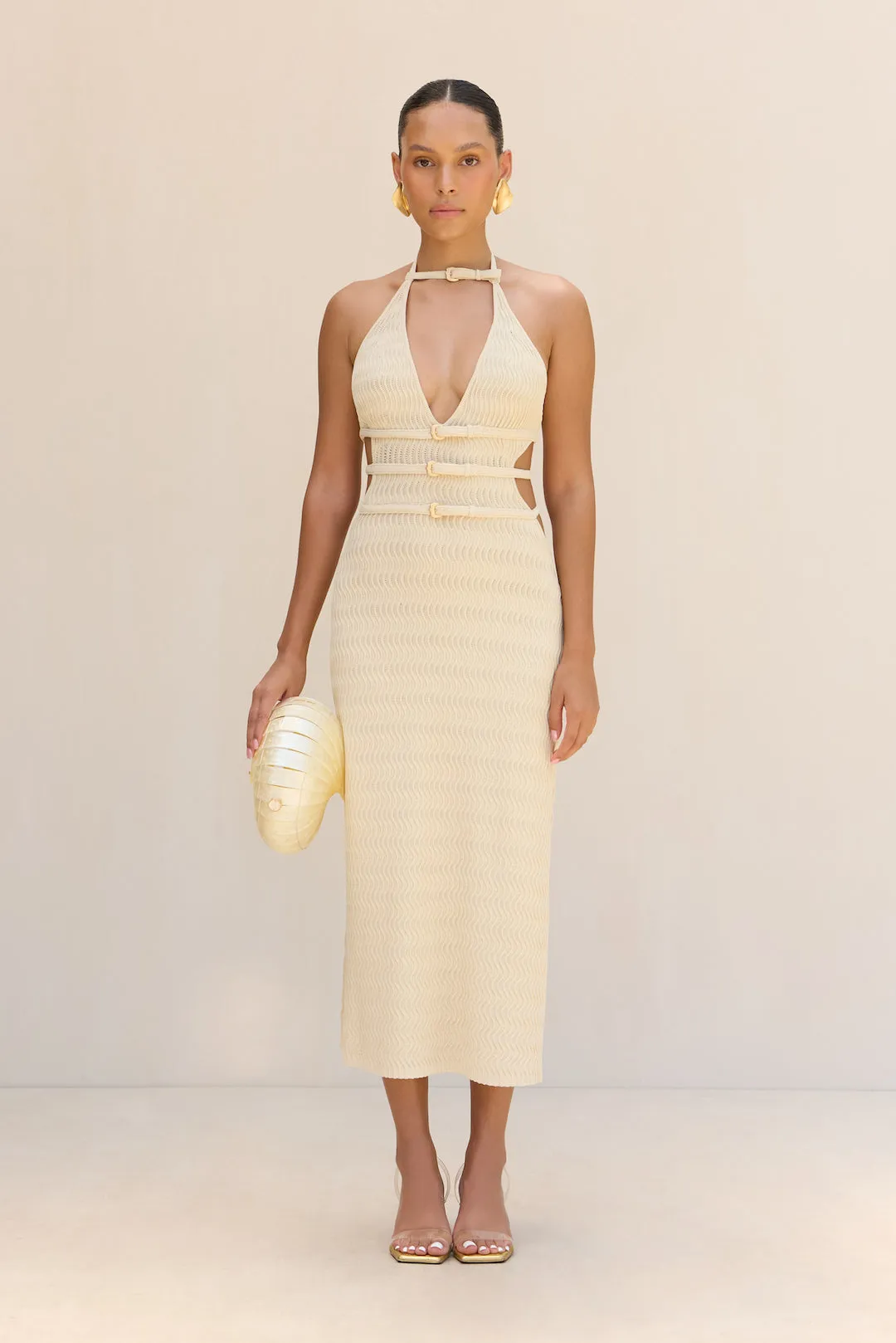 EVALEIGH KNIT DRESS - BEACH