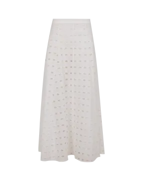 Eyelet Bea Maxi Skirt - Off White