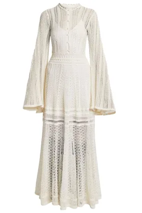 Eyelet Knit Maxi Dress