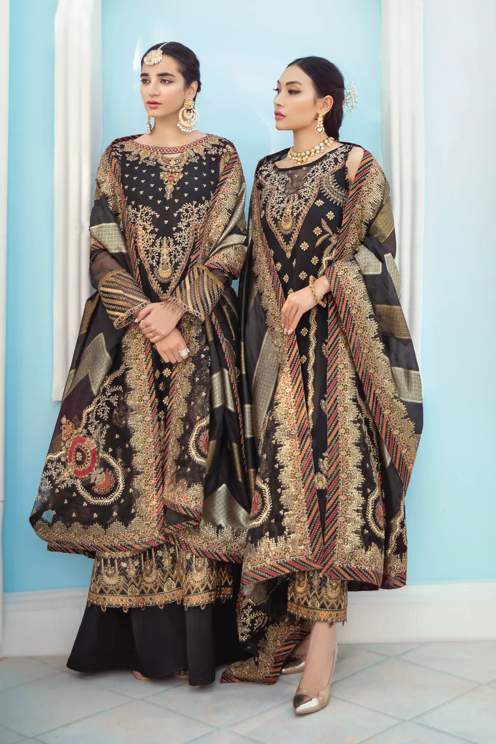 Fancy Black Salwar Kameez in Premium Chiffon #PF468