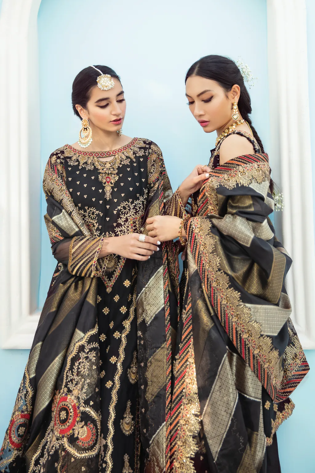 Fancy Black Salwar Kameez in Premium Chiffon #PF468