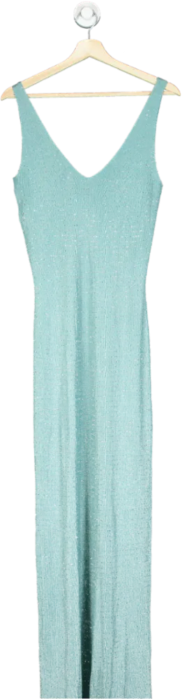 Fashion Nova Aqua Truly Yours Embellished Maxi Dress UK L