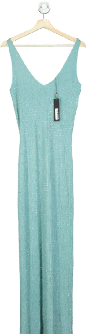 Fashion Nova Aqua Truly Yours Embellished Maxi Dress UK L