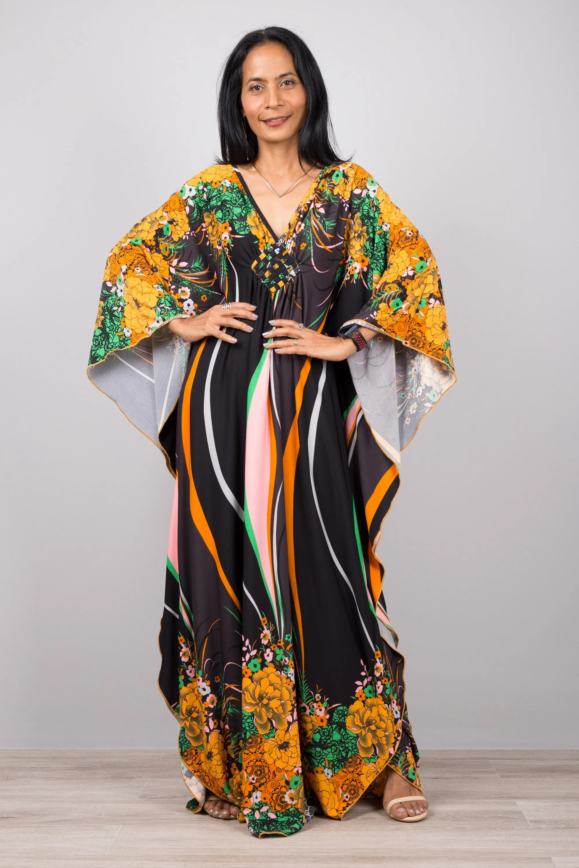 Floral kaftan dress