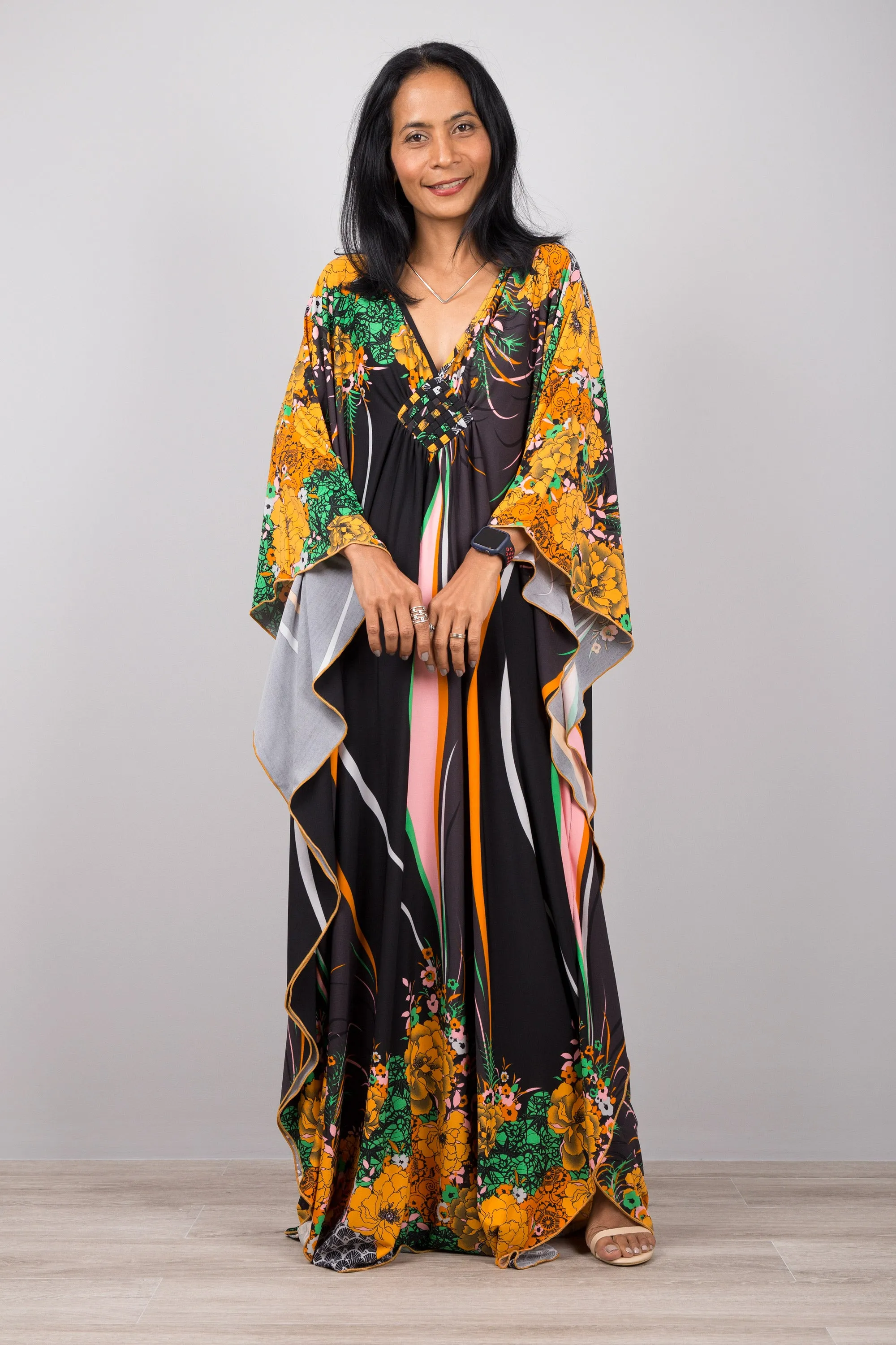 Floral kaftan dress