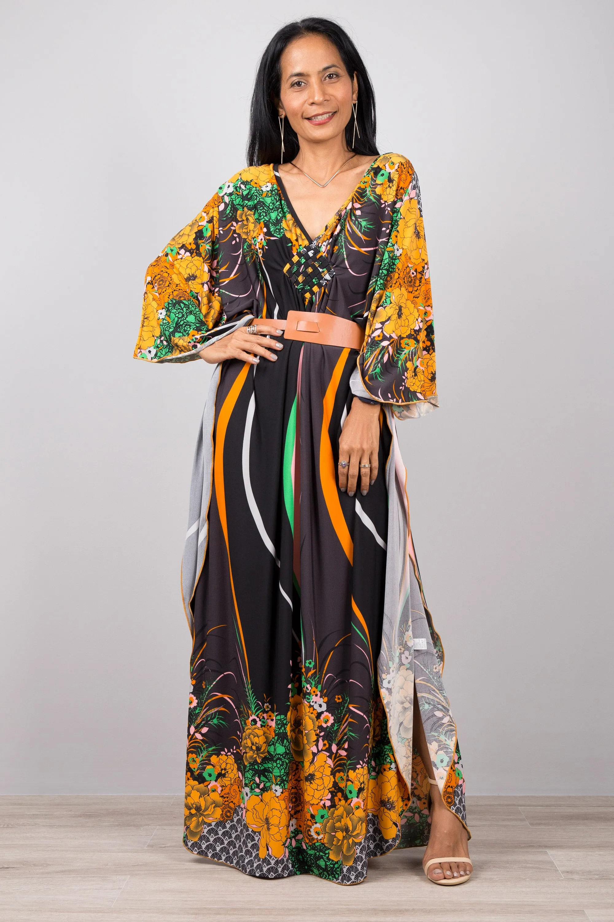 Floral kaftan dress