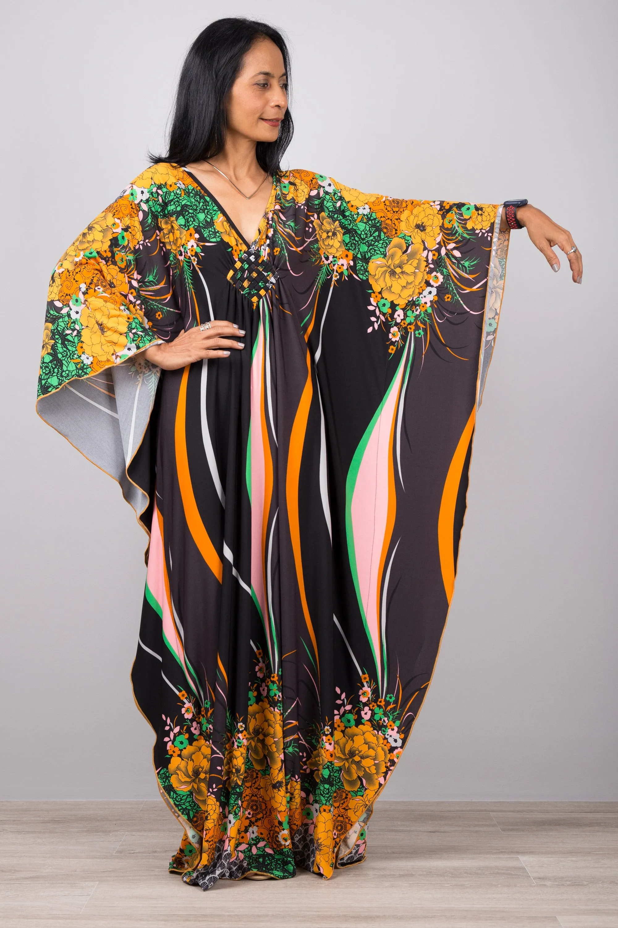 Floral kaftan dress